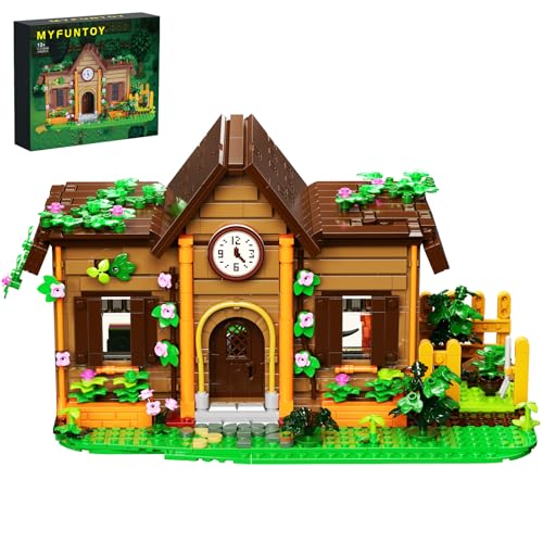 ZIQILIGHTING Stardew Farm Gemeindezentrum Gebäude Spielzeug-Valley Farm Architektur Baukasten mit Pflanzen, Geschenkidee für Kinder ab 8 Jahren (1042PCS) von ZIQILIGHTING