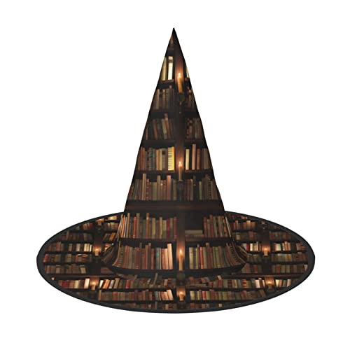 ZISHAK Bibliotheks-Bücherregal, trendiger Halloween-Hexenhut für Frauen, ultimativer Partyhut für das beste Halloween-Kostüm-Ensemble ZISHAK Bibliotheks-Bücherregal, trendiger Halloween-Hexenhut für Frauen, ultimativer Partyhut für das beste Halloween-Kostüm-Ensemble von ZISHAK