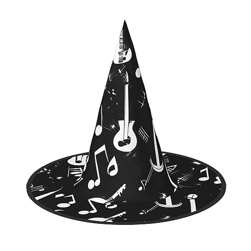 ZISHAK Musik-Symbole für Halloween, Hexenhut für Damen, ultimativer Partyhut für das beste Halloween-Kostüm-Ensemble von ZISHAK