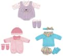 Zita Element 4 Pack Baby Doll Kleidung für 14-18 Zoll Babypuppen mit Onesies, Socken, Mütze, Langarm-Top, Overall, Stirnband, Dreieckschal, kleine Shorts (Puppe nicht enthalten) von ZITA ELEMENT