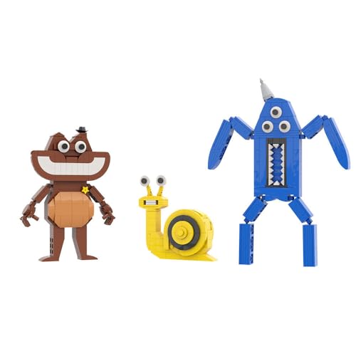 3-in-1 Game Monster mit gelber Schnecke, blauer Spinne, 444 Teile MOC Build for Age 18+ von ZITIANYOUBUILD