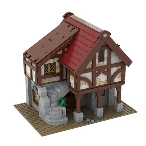 Mittelalterliches Hausmodell mit modularen Böden und Dach 1325 Teile MOC Bauen ab 18 Jahren von ZITIANYOUBUILD