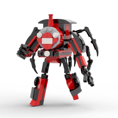 Schwarz-Rot Spider Train Mech Warrior 199 Teile Bauspielzeug Set MOC Build for Age 18+ von ZITIANYOUBUILD