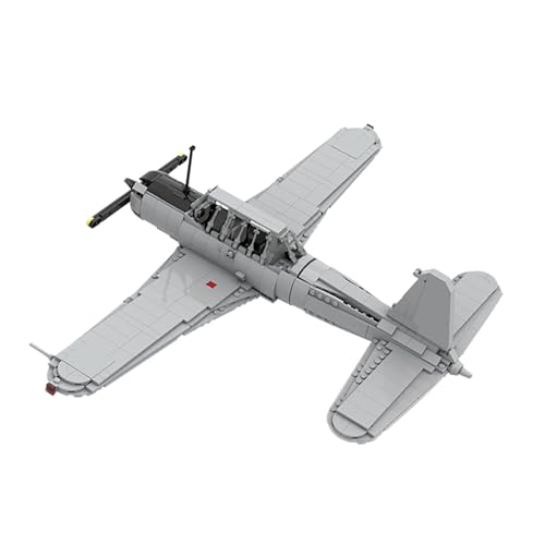 ZITIANYOUBUILD BT-13A Basic Trainer Flugzeug Modellbau Spielzeug Set 918 Teile MOC Bauen ab 18 Jahren von ZITIANYOUBUILD