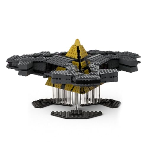ZITIANYOUBUILD BuilMoc Goa'Uld Ha'tak Flugzeugträgermodell mit Basis, 686 Teile, MOC, ab 18 Jahren gebaut von ZITIANYOUBUILD