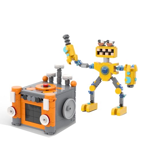 ZITIANYOUBUILD Gelbes Roboter- und Hüttenhaus aus Videospiel Buiding Toys 497 Teile MOC Build for Age 18+ von ZITIANYOUBUILD