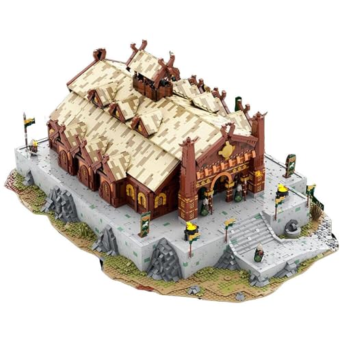 ZITIANYOUBUILD Great Hall on Top of The Hill with Straw Roof and Room Interior 10029 Pieces MOC for Age 18+ von ZITIANYOUBUILD