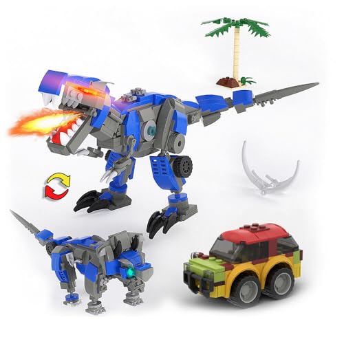 ZITIANYOUBUILD Mecha Dinosaurier und ikonische Autos Modell 440 Teile Bauspielzeug Set MOC Bauen ab 18 Jahren von ZITIANYOUBUILD