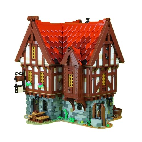 ZITIANYOUBUILD Mittelalterliche Taverne 2956 Teile mit Gasthaus für 21325 Mittelalterliche Schmiede MOC Bauen ab 18 Jahren von ZITIANYOUBUILD