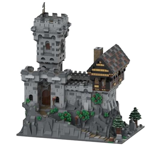 ZITIANYOUBUILD Mittelalterliches verlassenes Schloss Felsenähnliche Struktur Bauspielzeug Set 5194 Teile MOC ab 18 Jahren von ZITIANYOUBUILD