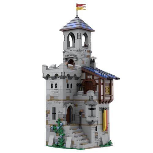 ZITIANYOUBUILD Modulares Castle's Keep Main Tower Modell mit Innenausstattung, 1366 Teile, MOC, ab 18 Jahren von ZITIANYOUBUILD