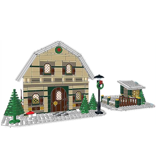 ZITIANYOUBUILD Modulares Gebäude: Haus und Scheune für Winterdorf Serie 746 Teile MOC Build for Age 18+ von ZITIANYOUBUILD