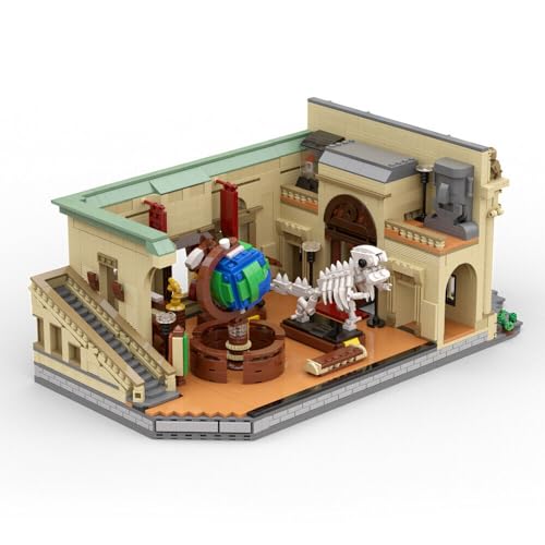 ZITIANYOUBUILD Museum mit Dinosaurier-Fossil und Globus, Bauspielzeug-Set, 2593 Teile, MOC, ab 18 Jahren von ZITIANYOUBUILD