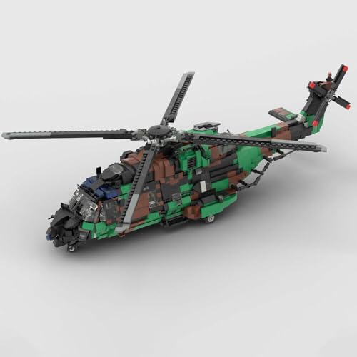 ZITIANYOUBUILD NH-90 Taktischer Transporthubschrauber mit Rotorsystem, 2515 Teile, MOC ab 18 Jahren von ZITIANYOUBUILD