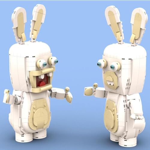 ZITIANYOUBUILD Screaming Bunny Hase Skulpturen Bauspielzeug Set 913 Teile MOC ab 18 Jahren von ZITIANYOUBUILD
