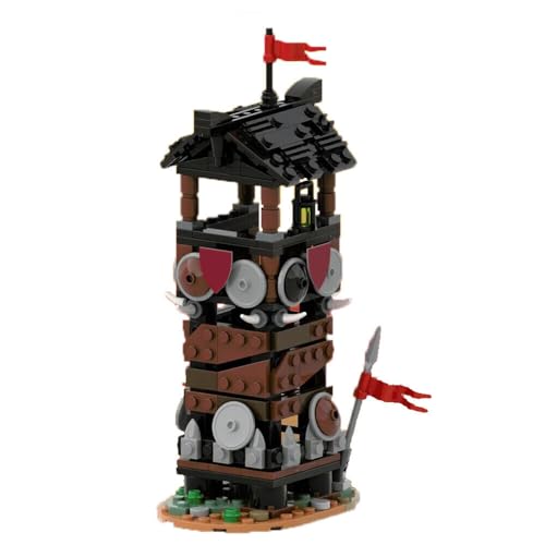 ZITIANYOUBUILD Wachtturm-Modell für Mittelalterliche Stadtburg Thema Bauspielzeug 260 Teile MOC ab 18 Jahren von ZITIANYOUBUILD