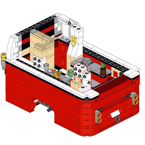 ZITIANYOUBUILD Wohnwagen Anhänger für 10220 T1 Camper Van Bus Bauspielzeug Set MOC Bauen ab 18 Jahren von ZITIANYOUBUILD