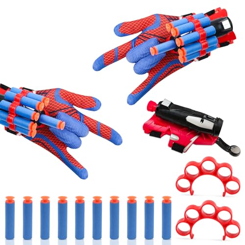 ZITUZY 2 Stück Spiderman Handschuhe, Spiderman Handschuhe Spinnennetz, Spider Handschuhe Kinder Spielzeug, für Kinder Fans (Kugel) von ZITUZY