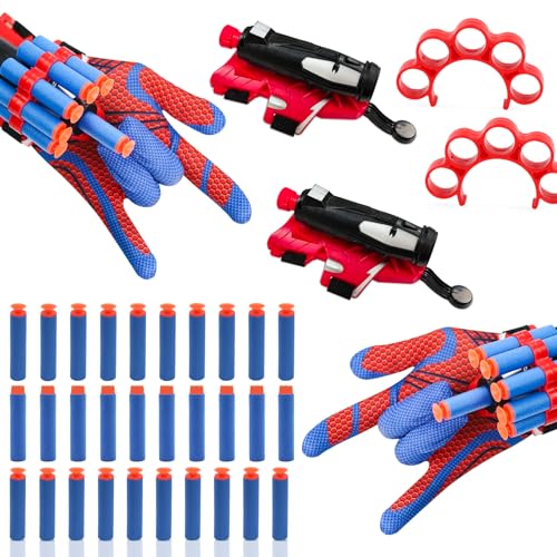 ZITUZY 2 Stück Handschuhe, Handschuhe Spinnennetz, Spider Handschuhe Kinder Spielzeug, für Kinder Fans (Kugel) von ZITUZY