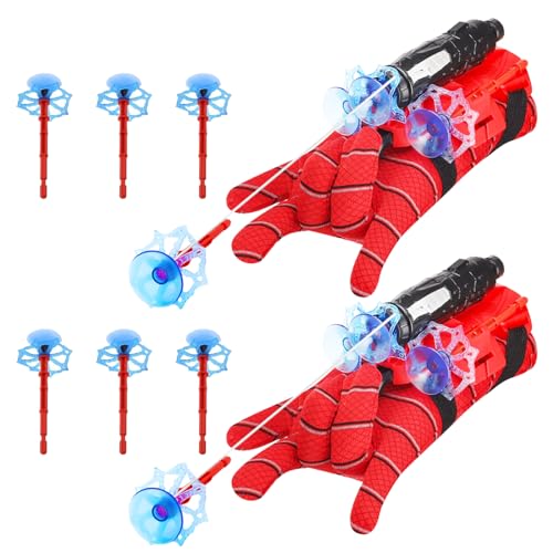 ZITUZY 2 Stück Spiderman Handschuhe, Spiderman Handschuhe Spinnennetz, Spider Handschuhe Kinder Spielzeug, für Kinder Fans von ZITUZY