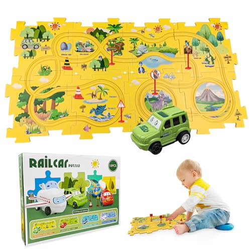 ZITUZY Auto Spielzeug Autorennbahn Spielzeugauto DIY-Puzzlebahn für Kinderspielzeug DIY-Route Cars Spielzeug Geschenkspiele für Kinder Spielzeug ab 2 3 4 5 6 Jahren von ZITUZY