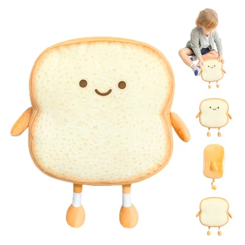 ZITUZY Toastbrot Kuscheltier, 18 cm Toast Brot Kissen, Lustiges Toastkissen, Dekoratives Kissen für Kinder und Erwachsene von ZITUZY