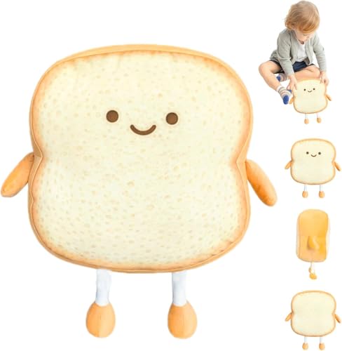 ZITUZY Toastbrot Kuscheltier, 18 cm Toast Brot Kissen, Lustiges Toastkissen, Dekoratives Kissen für Kinder und Erwachsene von ZITUZY