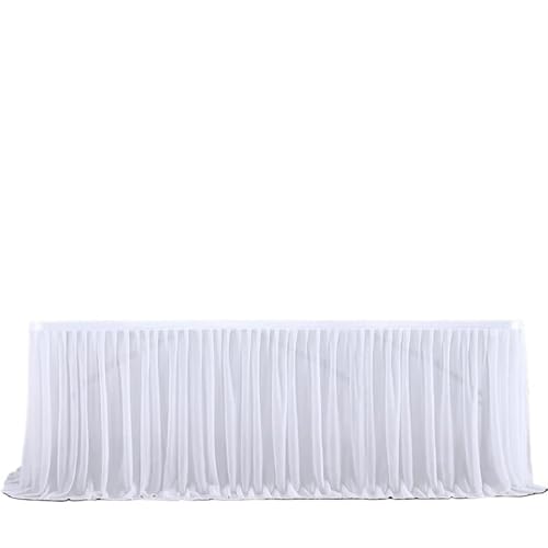 Tisch-Rock, Hochzeiten Geburtstag Abdeckung Hochzeit Party Tutu Tüll Hochzeit Party Home Decor(White,6FT (185x77cm)) von ZIUBMVDYC