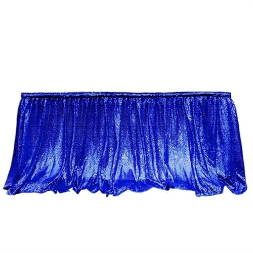 ZIUBMVDYC Tisch-Rock, 14ft rote Pailletten Rechteck quadratisch rund Glitter Tischdecke for Hochzeit Party Abendessen Weihnachtsdekoration(Blue,70x426cm) von ZIUBMVDYC