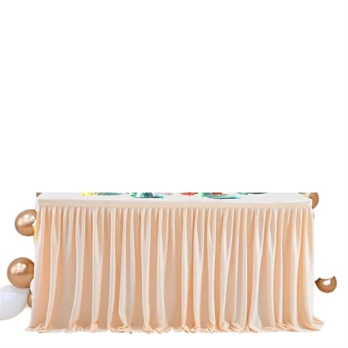 ZIUBMVDYC Tisch-Rock, Geburtstagsfeier Hochzeit Hotel Konferenz Party Dekoration(Champagne,6ft 183cmLx78cmH) von ZIUBMVDYC