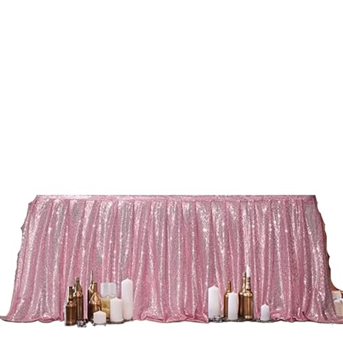 ZIUBMVDYC Tisch-Rock, Pailletten Tische Flash Tuch Geburtstag Party Decor Hochzeit Festival Event Rechteck Glitters Dekoration(Blue,70x250CM) von ZIUBMVDYC