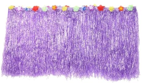 ZIUBMVDYC Tisch-Rock, Party Dekoration Sommer Strand Partys Dekoration Gras Partys(Purple,276X75) von ZIUBMVDYC