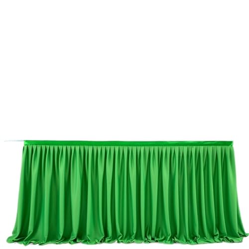 ZIUBMVDYC Tisch-Rock, Party Geburtstag Plissee Dessert Tischdecke Abdeckung Weddinging Home Hotel Tisch Dekor(Green,9FT 78X275CM) von ZIUBMVDYC