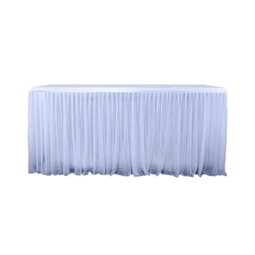 ZIUBMVDYC Tisch-Rock, Rechteckige Tischdecke, einfarbig, for Hochzeit, Party, Esszimmer, Urlaub, Party, Mittelpunkt(14FT 4.27X0.77M) von ZIUBMVDYC