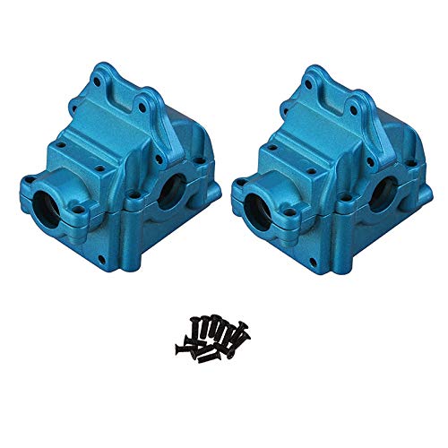 ZIUTPDAX 2 StüCk Metall Welle Box Getriebe Obere und Untere Abdeckung 144001-1254 für 1/14 144001 RC Auto Ersatz Teile, Blau von ZIUTPDAX