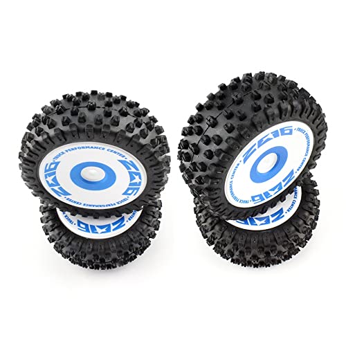 ZIUTPDAX 4 StüCke Vorder und Reifen Radreifen für 124017 1/12 RC Auto Upgrade Teile Teil ZubehöR von ZIUTPDAX