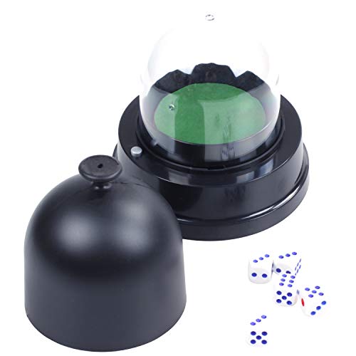 ZIUTPDAX Automatic Dice Roller Cup Batteriebetriebenes Pub Bar Partei Spiel Mit 5 WÜRfeln Schwarz von ZIUTPDAX