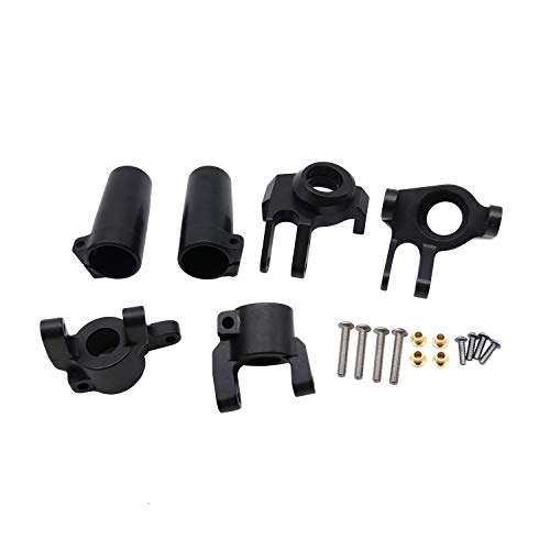 ZIUTPDAX CNC Full Metal Achsschenkel Vorne, C Nabe, Hinter Achse Aussperren Set (Schwarz) für AXIAL SCX10 II 90046 90047 AR44 Achse, Schwarz von ZIUTPDAX