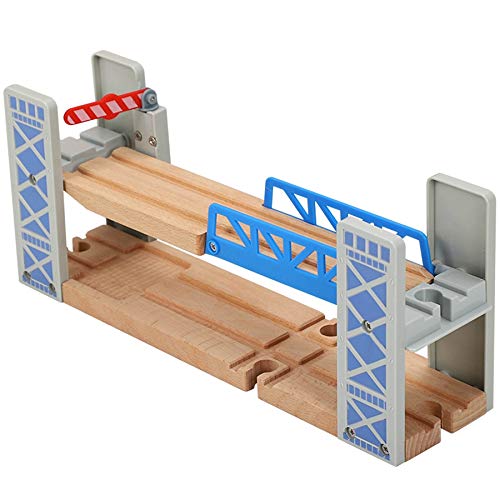 ZIUTPDAX Holzeisenbahngleise Eisenbahnspielzeugset HolzdoppelstockbrüCke HolzzubehöR ÜBerfüHrung Modell Kinderspielzeug Kindergeschenke von ZIUTPDAX