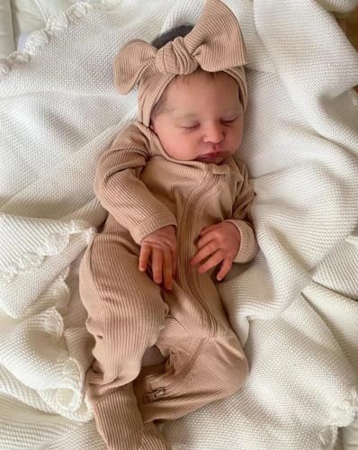Reborn Babypuppen 20 Zoll Lebensechte Babypuppe Wiedergeboren Puppe Mädchen Weicher Vinylkörper Realistische Neugeborene Reborn Babys Sieht Wie EIN echtes Baby Handgemachte Puppen für Kindergeschenke von ZIYIUI