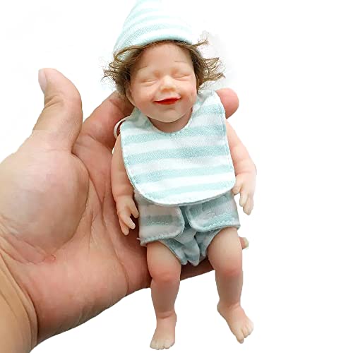 ZIYIUI 6 Zoll 16cm Realistische Schlafend Reborn Babys Puppen Silikon Junge Lebensechtes Babypuppe Neugeborenes Handarbeit Dolls Spielzeug von ZIYIUI