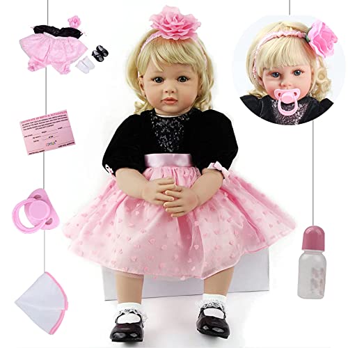 ZIYIUI 24 Zoll Reborn Puppe Reborn Baby Mädchen Reborn Baby Weiches Silikon Realistische Reborn Puppe Mädchen 60 cm lebensechte Reborn babypuppen Geburtstagsgeschenk ZIYIUI 24 Zoll Reborn Puppe Reborn Baby Mädchen Reborn Baby Weiches Silikon Realistische Reborn Puppe Mädchen 60 cm lebensechte Reborn babypuppen Geburtstagsgeschenk von ZIYIUI