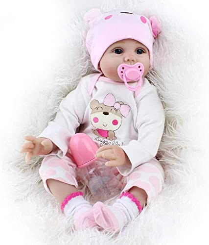 ZIYIUI 55 cm / 22 "Reborn Doll weibliche Puppe Realistische Weiche Silikon Vinyl Baby Puppe Spielzeug Geburtstag Geschenk von ZIYIUI