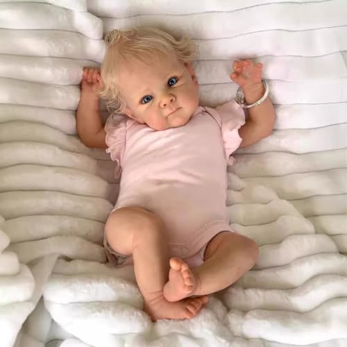 ZIYIUI Lebensechte Reborn Babys Puppe Reborn Babypuppen Mädchen Silikon Dolls Kinder Spielzeug Geschenk 46 cm von ZIYIUI