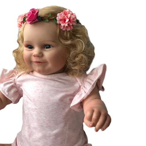 ZIYIUI Lebensechte Reborn Puppen Mädchen 24 Zoll 60 cm Weiche Vinyl Silikon Reborn Baby Puppen wie Echte Babys Mädchen Junge Spielzeug Geschenk von ZIYIUI
