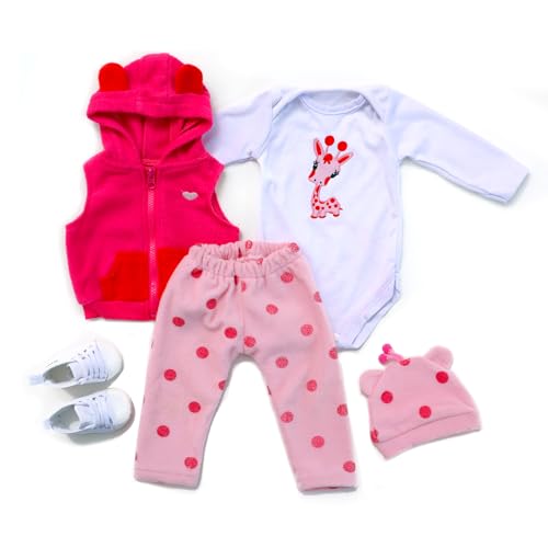 ZIYIUI - Puppenkleidung New Born Baby Puppe Einteiler Langarm Baby Kinder Nachtwäsche für Babys - Schlafanzug mit Gebühr Reborn Puppenkleidung (5er Pack) von ZIYIUI