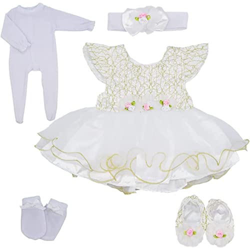 ZIYIUI Puppenkleidung für New Born Baby Doll, Outfits Puppen 45-55 cm (Weiß) von ZIYIUI