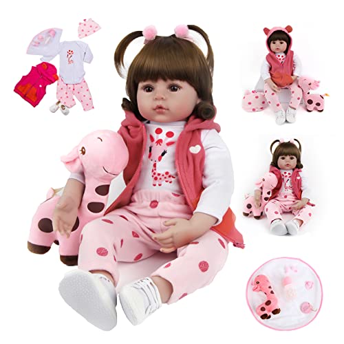 ZIYIUI Realisten Baby Reborn Puppen Mädchen Weiches Silikon-Vinyl Baby Reborn 48 cm Neugeborene Spielzeug für Kinder, Originelle Puppen, Die Wie Echte Babys Aussehen von ZIYIUI
