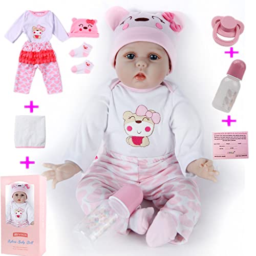 ZIYIUI 55cm 22Zoll Realistische Reborn Puppe wie echte Babys Weiche Silikon Vinyl Simulation Reborn Baby Mädchen Spielzeug Geburtstagsgeschenk ZIYIUI 55cm 22Zoll Realistische Reborn Puppe wie echte Babys Weiche Silikon Vinyl Simulation Reborn Baby Mädchen Spielzeug Geburtstagsgeschenk von ZIYIUI