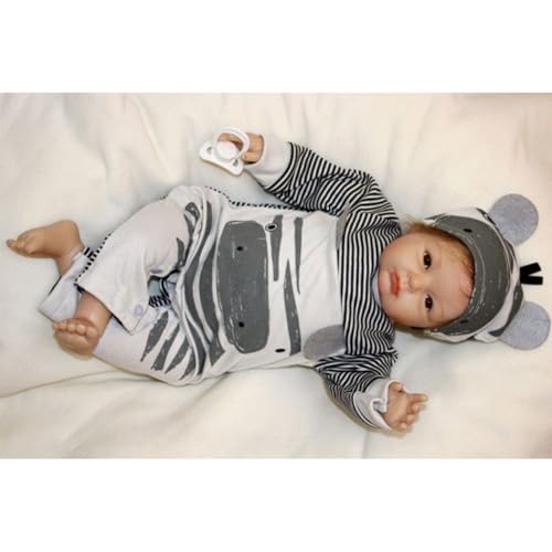 ZIYIUI Reborn Baby-Puppe 22 Zoll 55cm Weiches Vinylsilikon Magnetisch Mund Lebensecht Realistisch Neugeborenes Reborn Junge Weihnachten Geschenk ZIYIUI Reborn Baby-Puppe 22 Zoll 55cm Weiches Vinylsilikon Magnetisch Mund Lebensecht Realistisch Neugeborenes Reborn Junge Weihnachten Geschenk von ZIYIUI